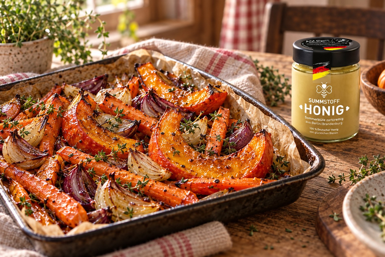 Sommerblüten-Honig-Marinade für Ofengemüse