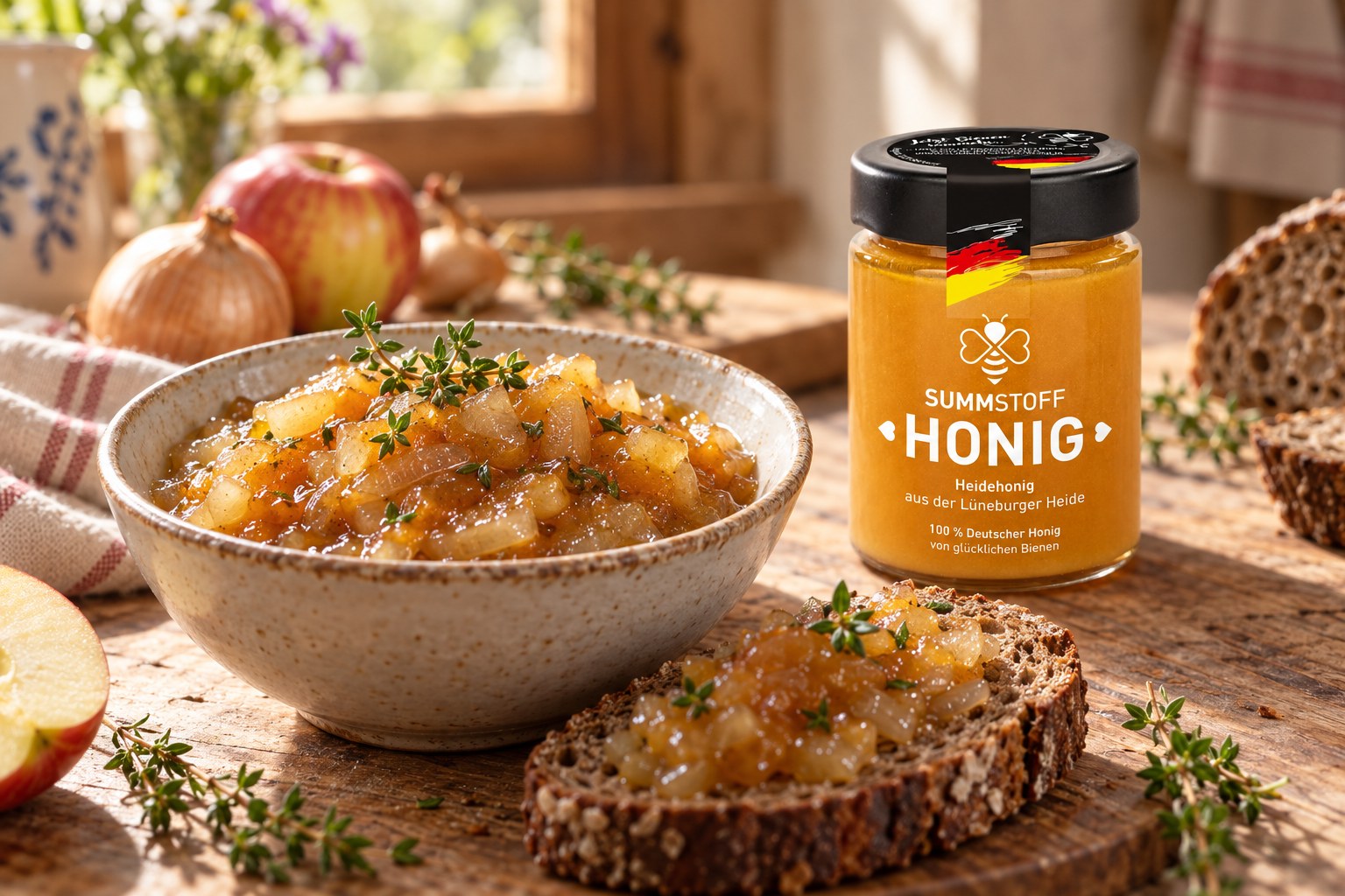 Heidehonig-Apfel-Zwiebel-Aufstrich